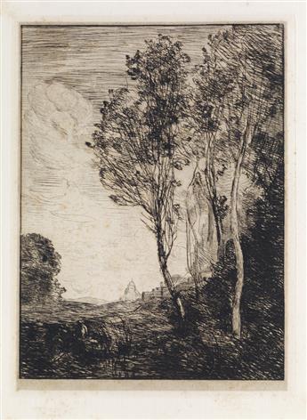 JEAN-BAPTISTE-CAMILLE COROT Two etchings.